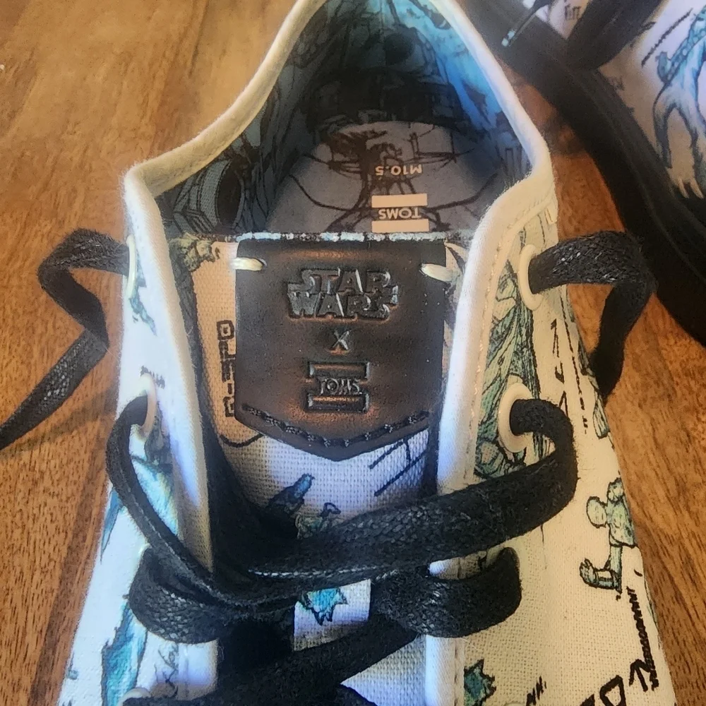 Toms x Star Wars Canvas Character Sketch Trvl Lite Low Top Sneakers Mens 10.5